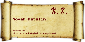 Novák Katalin névjegykártya