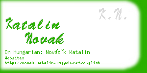 katalin novak business card